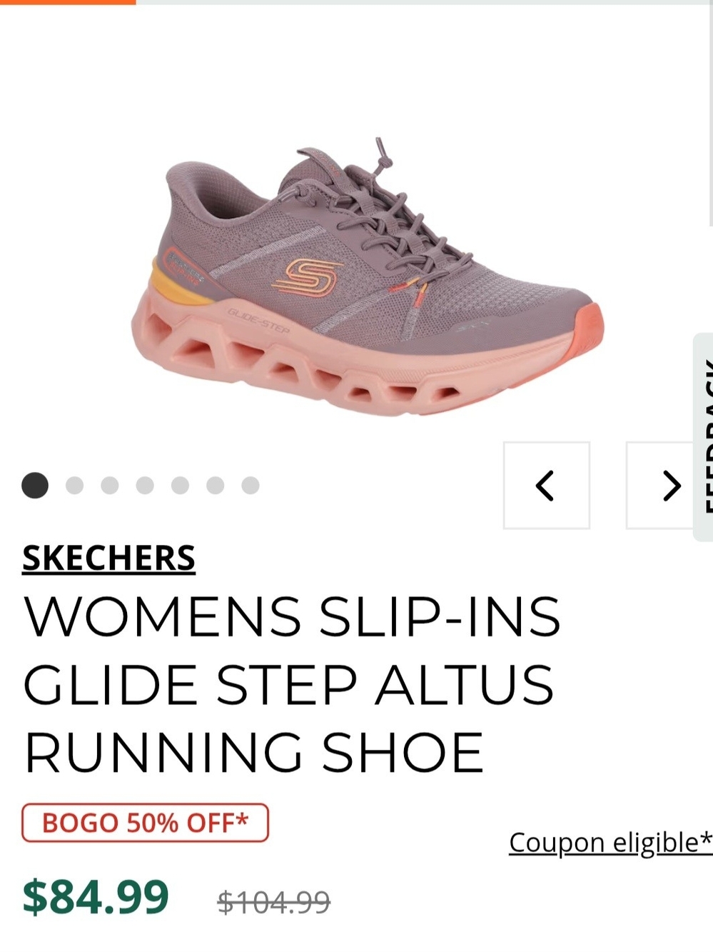 Skechers Women's 9.5 Glide Step Altus Running Shoe - Mauve Pink